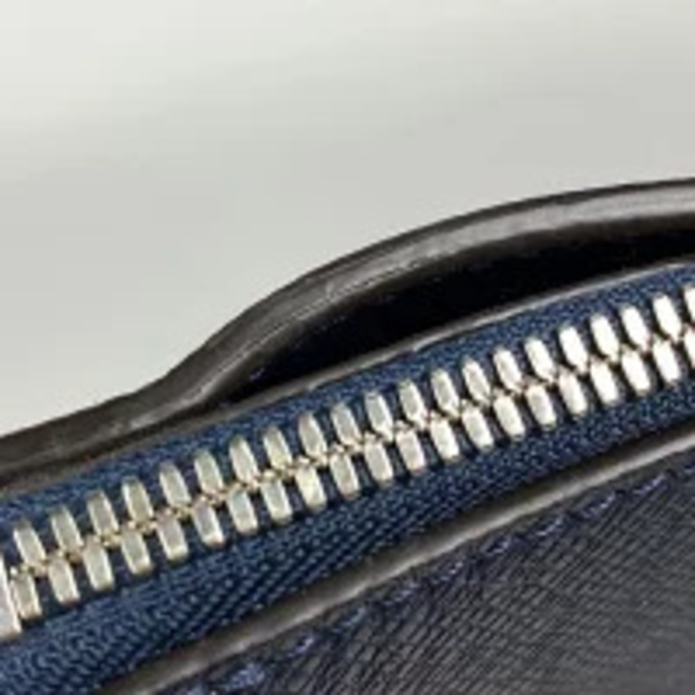 Louis Vuitton Tote Anton Marine Shoulder Taiga Blue Bag Leather - Picture 5 of 7